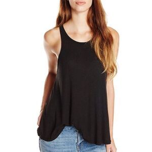 FREE PEOPLE INTIMATELY LONG BEACH black RIBBED TANK TOP sz S